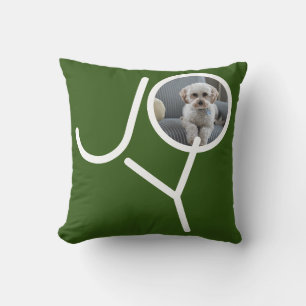 Joy Photo Template Personalised Christmas Cushion