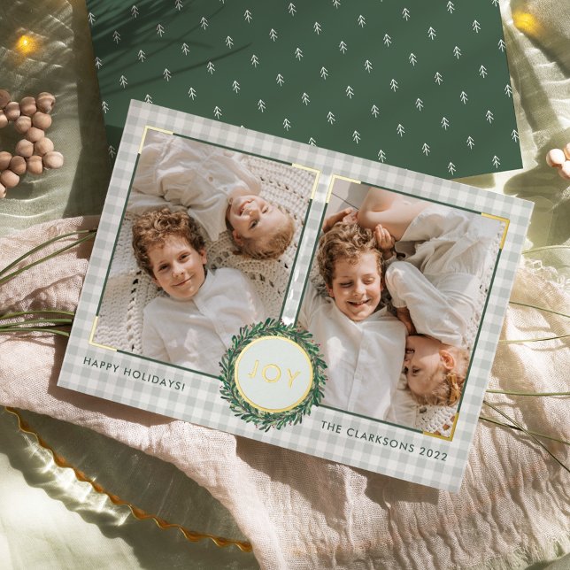 JOY Picture Frame Holiday Christmas Foil Card (Creator Uploaded)