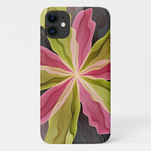 Joy, Pink Green Anthracite Fantasy Flower Fractal Case-Mate iPhone Case