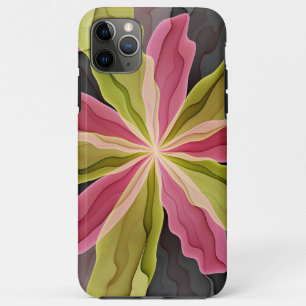 Joy, Pink Green Anthracite Fantasy Flower Fractal Case-Mate iPhone Case