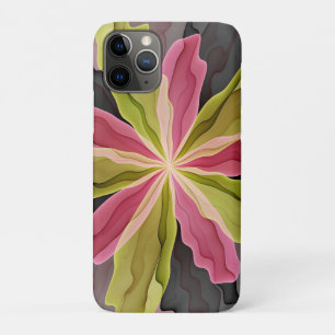 Joy, Pink Green Anthracite Fantasy Flower Fractal Case-Mate iPhone Case