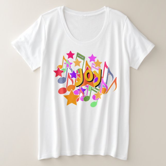 Joy  plus size T-Shirt (Design Front)