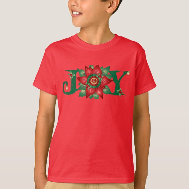 Joy Pointsetta T-Shirt (Front)