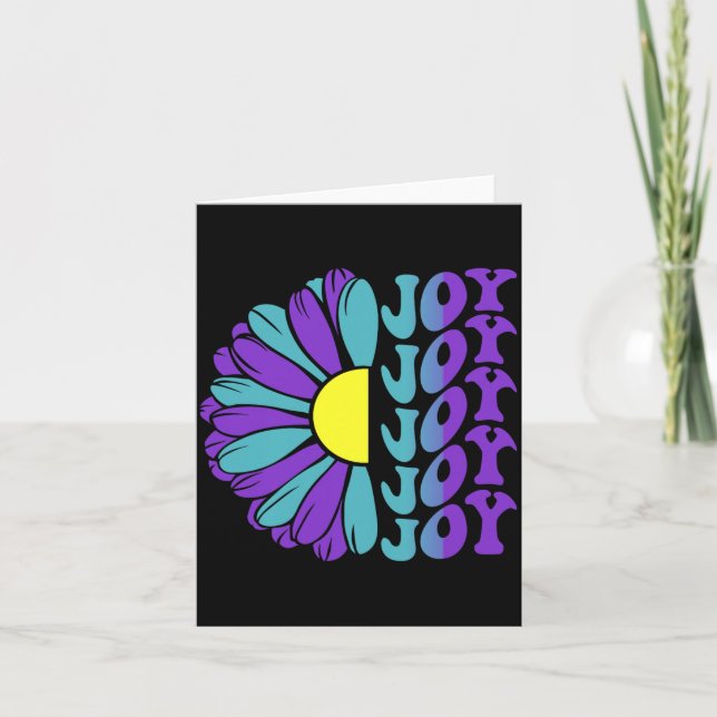 Joy Prevention Awareness Suower Design Card (Front)