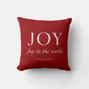 JOY Psalm 98:4 Christmas Gift Cushion
