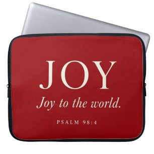 JOY Psalm 98:4 Christmas Gift Laptop Sleeve