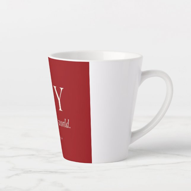 JOY | Psalm 98:4 | Christmas Gift Latte Mug (Right)