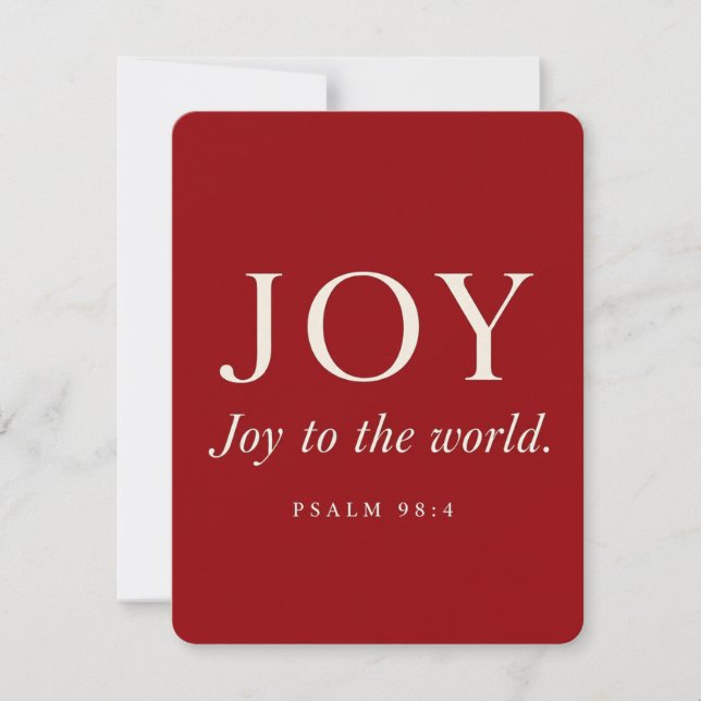 JOY | Psalm 98:4 | Christmas Gift RSVP Card (Front)