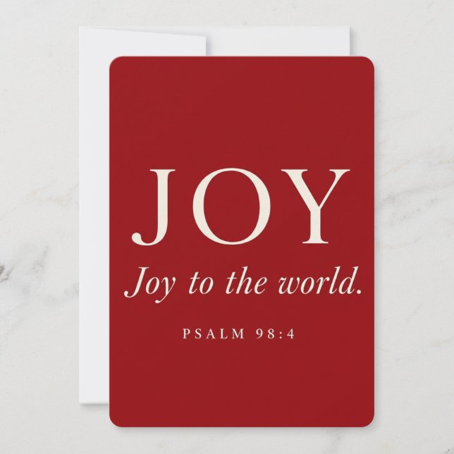 JOY | Psalm 98:4 | Christmas Gift Save The Date (Front)