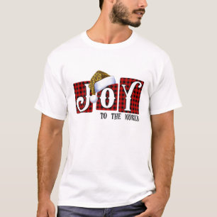 Joy Red Buffalo Plaid To-The-World Leopard Skin Xm T-Shirt