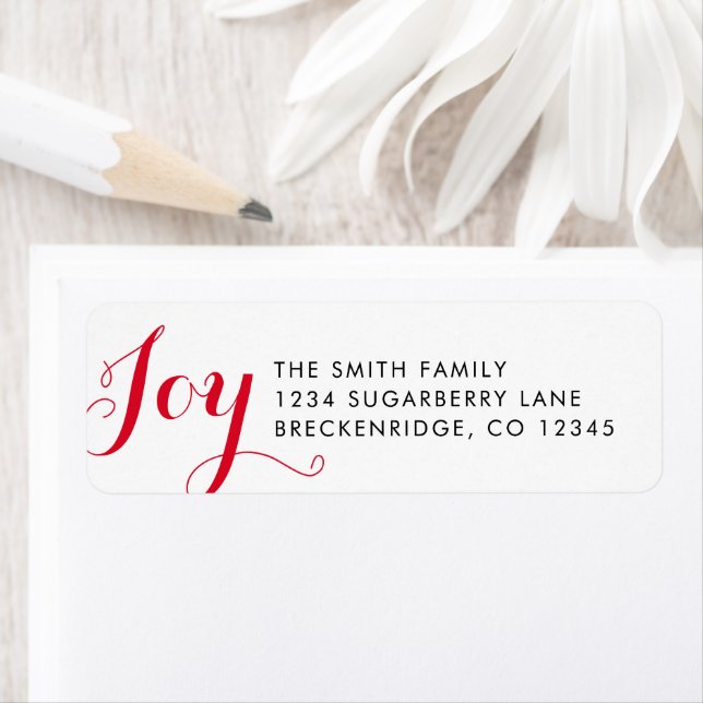 Joy Red Script Typography Christmas Holiday (Insitu)