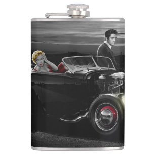 Joy Ride B&W 2 Hip Flask