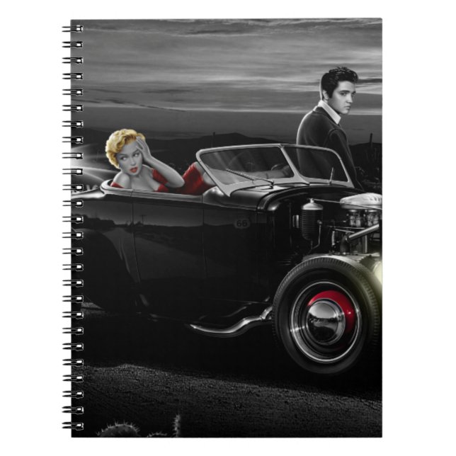 Joy Ride B&W Spiral Notebook (Front)