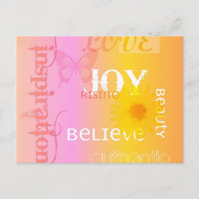 Joy Rising Pastel Postcard (Front)