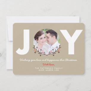 JOY Rustic Holiday Photo Card
