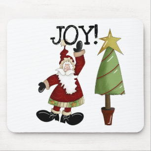 JOY Santa Claus T-shirts and Gifts Mouse Pad