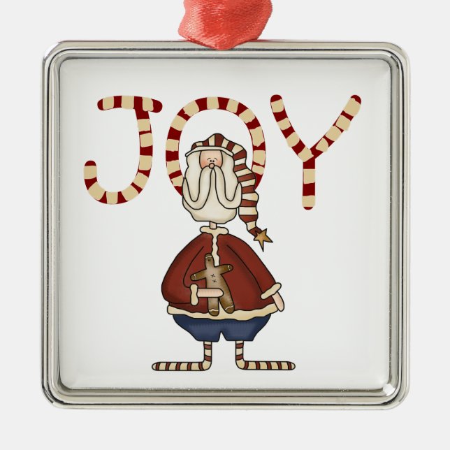 Joy Santa  Keepsake Ornament (Front)