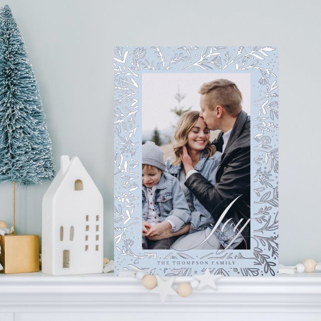 Joy Script Decorative Floral & Foliage Photo Frame (Creator Uploaded)