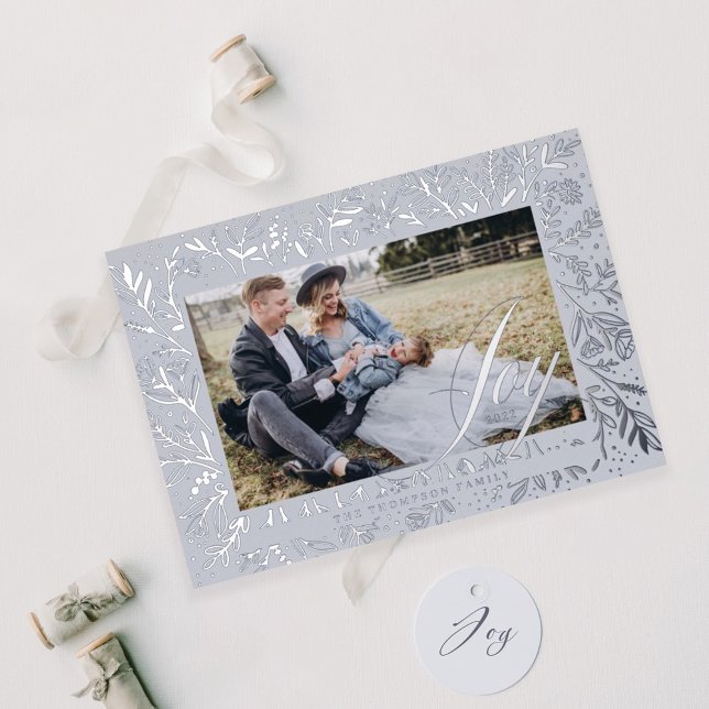 Joy Script Decorative Floral & Foliage Photo Frame (Creator Uploaded)