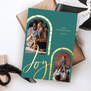 Joy Script Elegant Photo Family Modern Arches