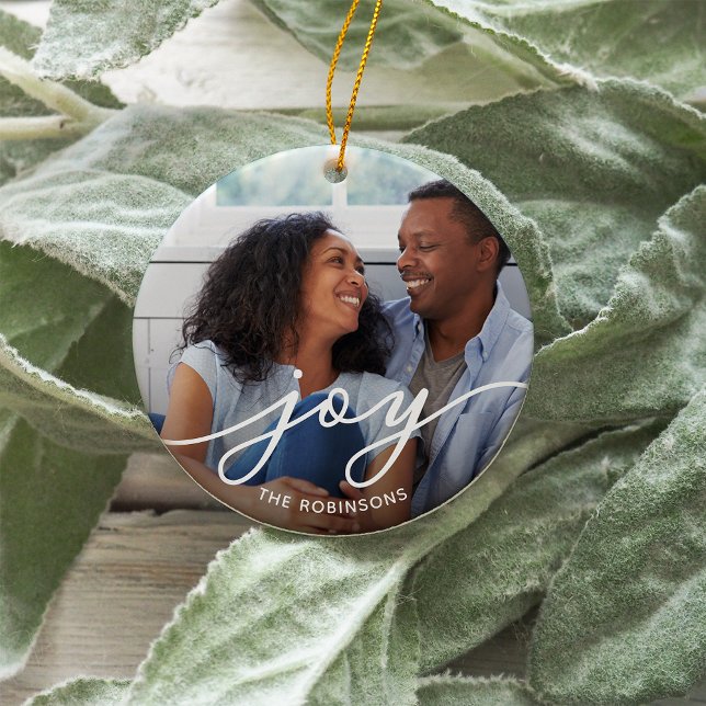 Joy Script | Photo Ceramic Tree Decoration (Creator Uploaded)