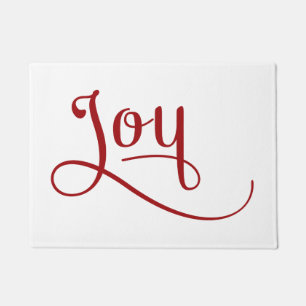 Joy Script Red Doormat