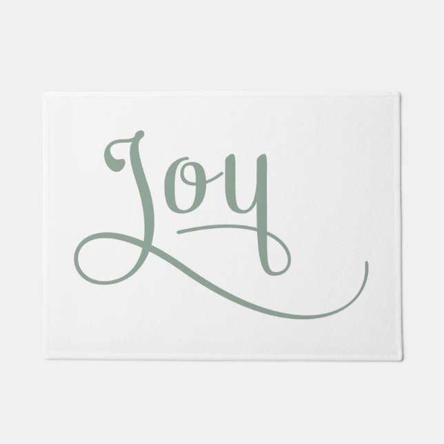 Joy Script Sage Doormat (Front)
