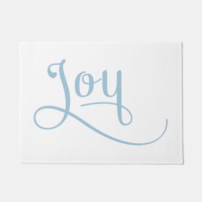 Joy Script Sky Doormat (Front)