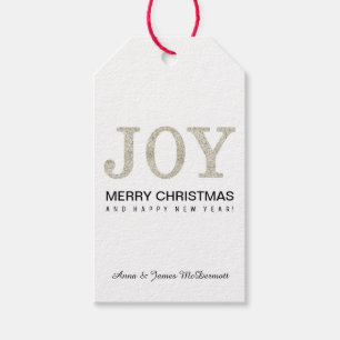 JOY (silver) Gift Tags