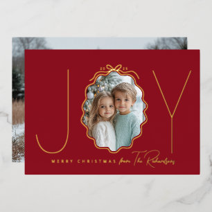 Joy Simple Bow Red Wavy Photo