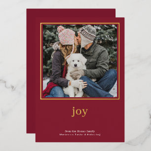 Joy Simple Elegant Merry Christmas Personalised
