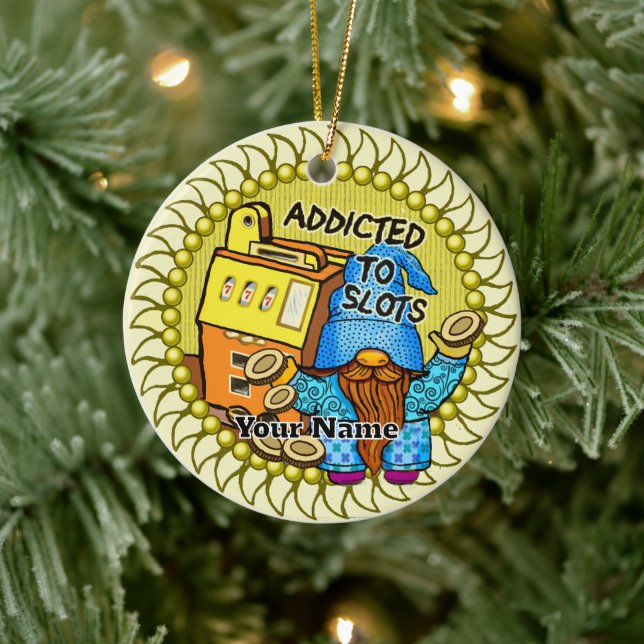 Joy slots gnome ceramic tree decoration (Tree)