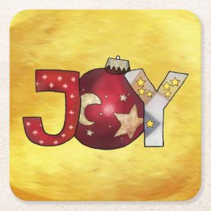 Joy square paper coaster