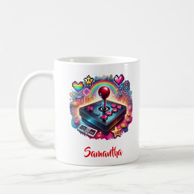 Joy stick for video games console coffee mug (Left)