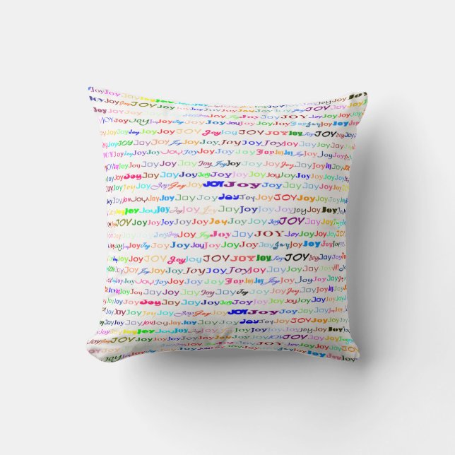 Joy Text Design II Throw Pillow (Front)