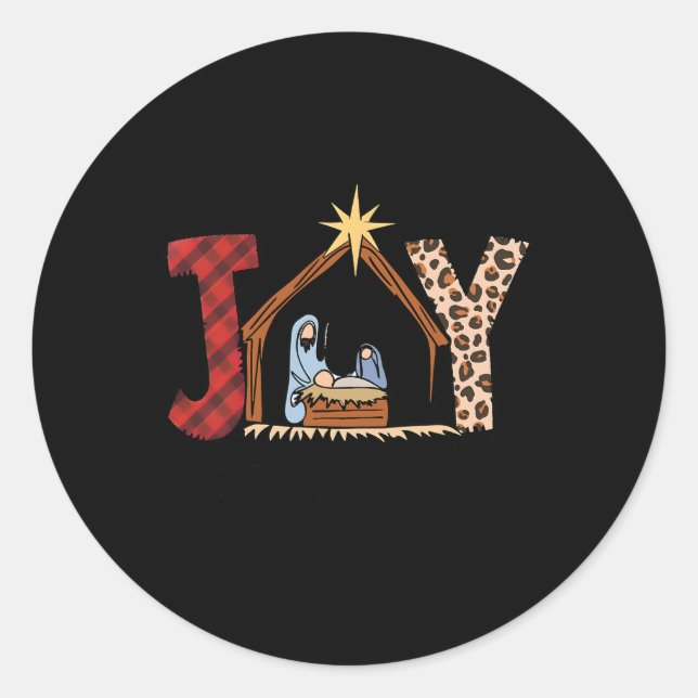 Joy To The World Ba  Classic Round Sticker (Front)