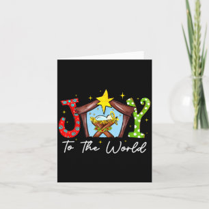 Joy To The World Baby Jesus Christmas Nativity Sce Card