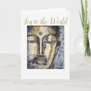 Joy to the World Buddha Watercolor Holiday Card