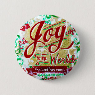 Joy to the World by Jan Marvin 6 Cm Round Badge