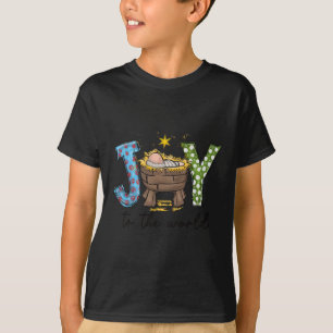 Joy To The World By Jesus Christmas Nativity Scene T-Shirt