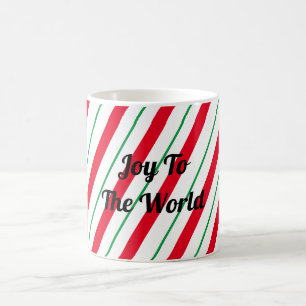 Joy To The World Candy Cane Holiday Mug
