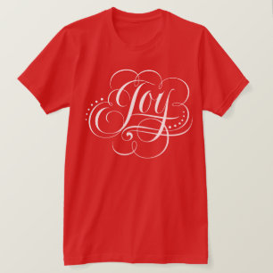 Joy to the World Chalkboard Fancy Chalk Lettering T-Shirt