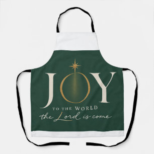 JOY TO THE WORLD Christian Christmas Apron