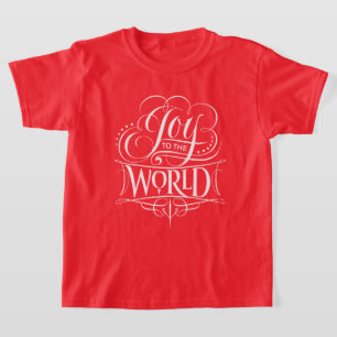 Joy to the World - Christian Christmas Calligraphy T-Shirt