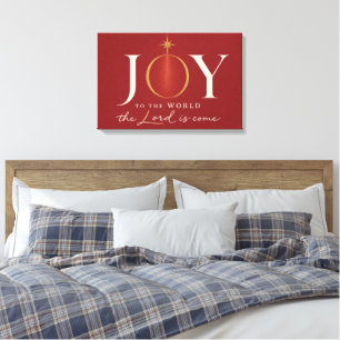 JOY TO THE WORLD Christian Christmas Canvas Print