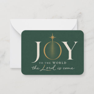 JOY TO THE WORLD Christian Christmas Card