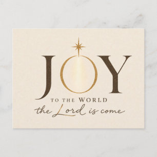 JOY TO THE WORLD   Christian Christmas Holiday Postcard