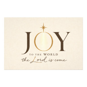 JOY TO THE WORLD Christian Christmas Photo Print