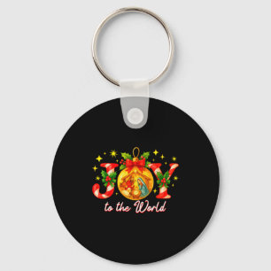 Joy To The World Christmas Christian Nativity Key Ring