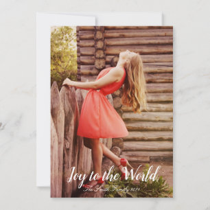 Joy To the World Christmas Customisable Holiday Card